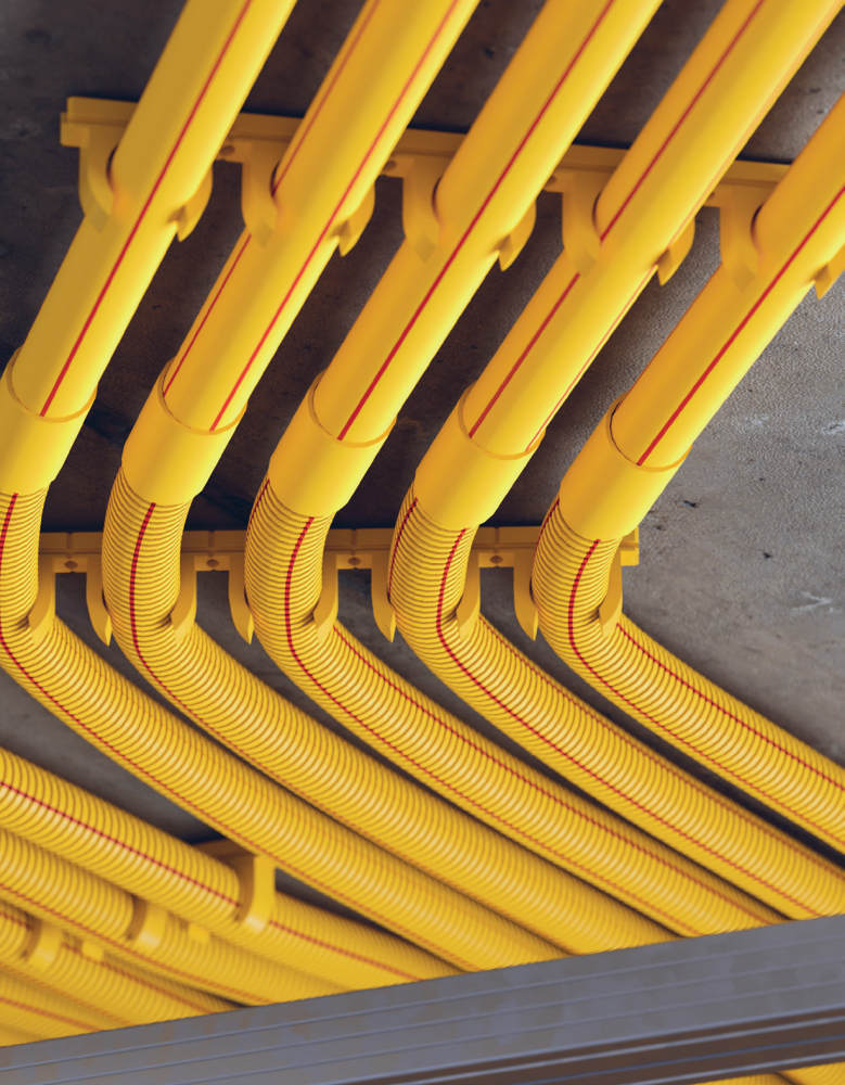 Copex protecție electromagnetică Kouvidis SUPERFLEX PLUS ISR 32mm galben-roșu 25m 2053032 [3]