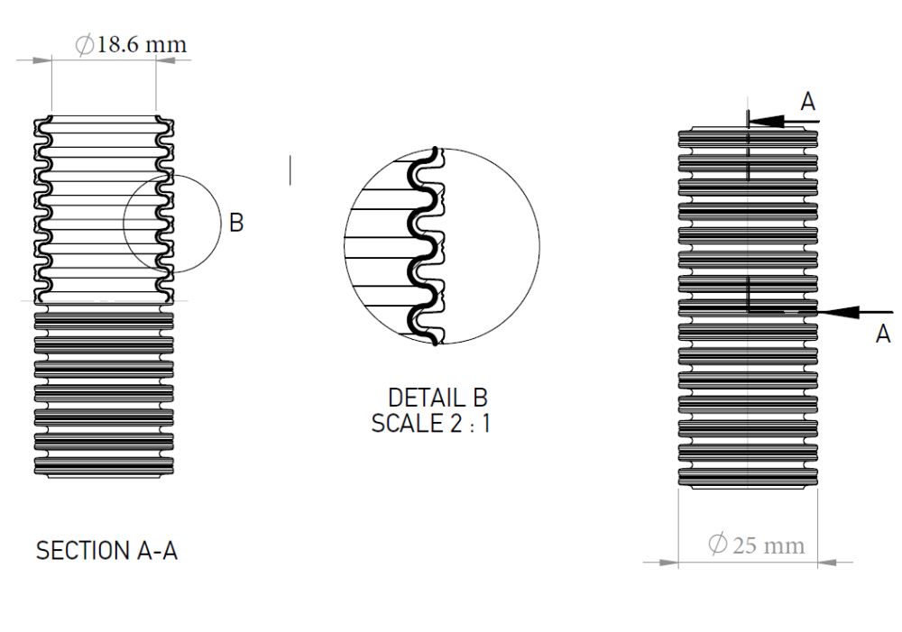 Copex protecție electromagnetică Kouvidis SUPERFLEX PLUS ISR 25mm galben-roșu 50m 2053025 [2]