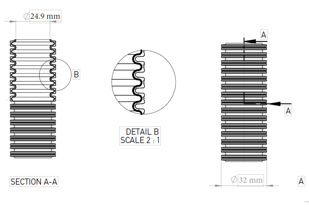 Copex protecție electromagnetică telecomunicații Kouvidis SUPERFLEX PLUS ISR 32mm galben-verde 25m 2054032 [2]