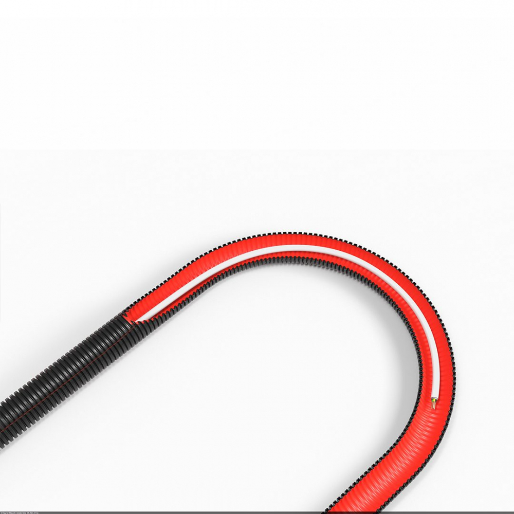 Copex tub flexibil, rezistent la UV pentru cabluri telecomunicatii, rola 25 metri, negru/verde, 32mm, 750N, DUROFLEX PLUS ISR, Kouvidis, 2051032 [3]