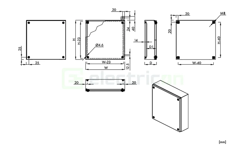 Cutie conexiuni Schrack 150×150×80 mm IP66 – model WKA151508 [2]