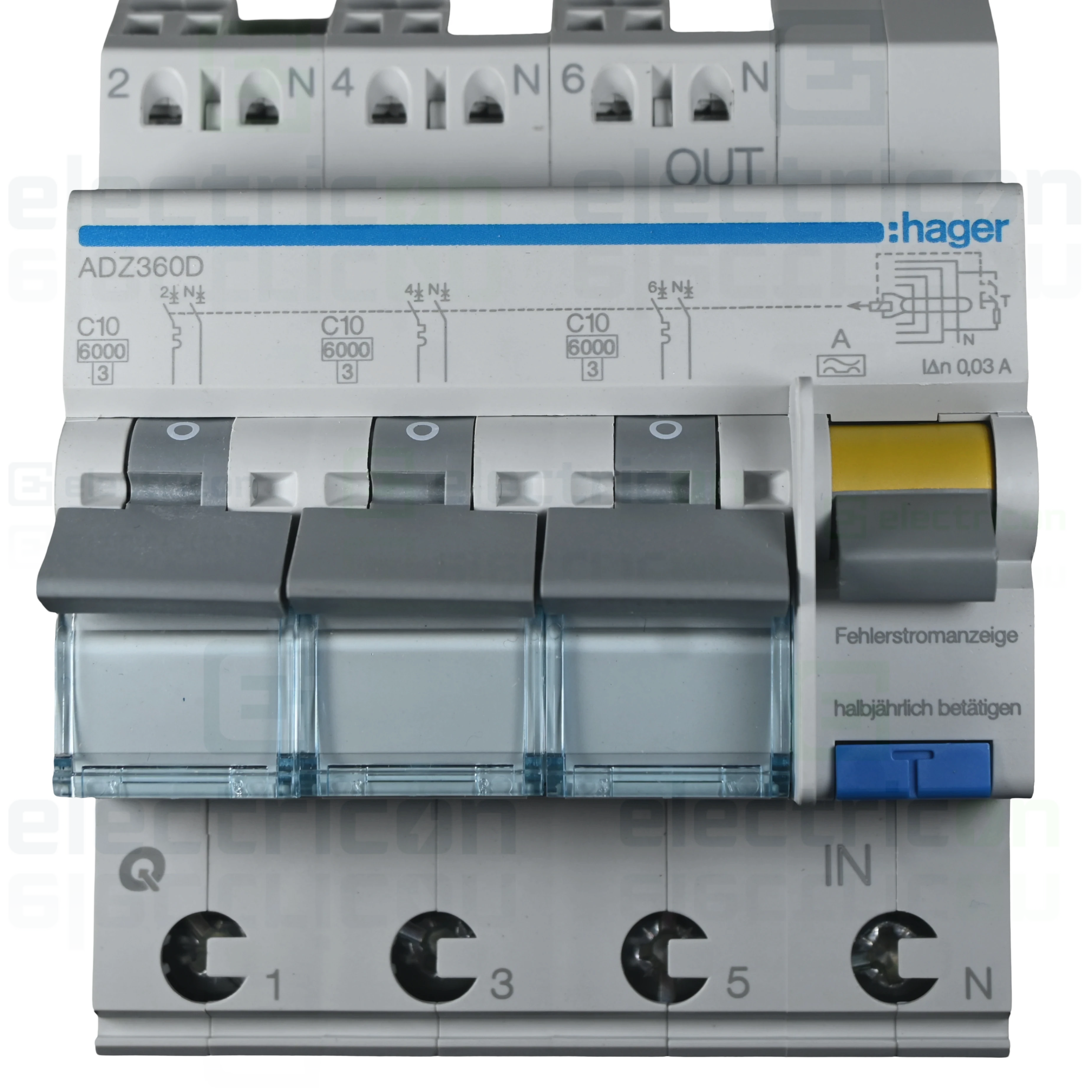 Disjunctor diferential 10A/30mA Hager - ADZ360D [1]