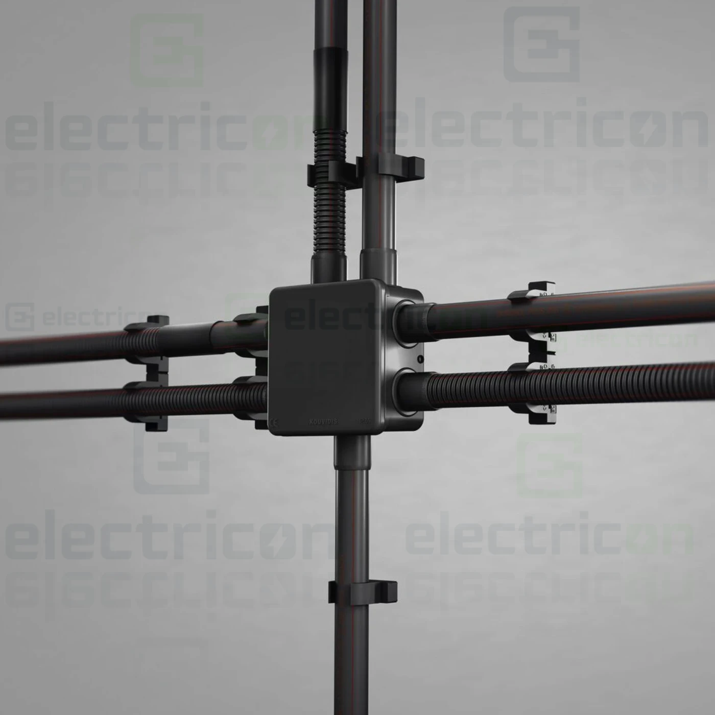 Cutie de jonctiune  cu montaj aparent, cu garnituri de etansare, negru, Kouvidis, Durosol Plus ISR [3]