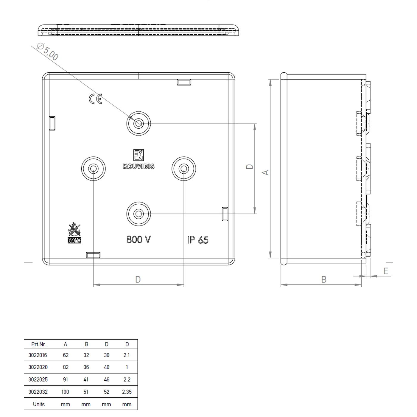 Cutie de jonctiune  cu montaj aparent, fara garnituri de etansare, gri, Kouvidis, Condur ISR [2]
