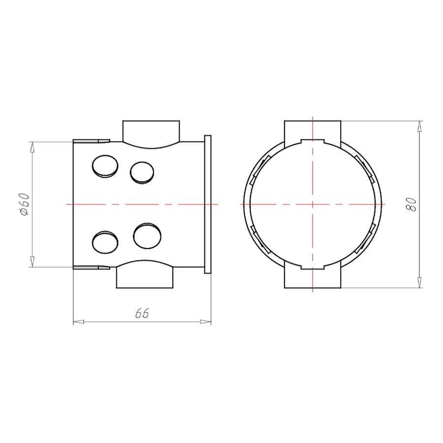 Doză aparataj, Ø60 mm, ECON 15, cu șuruburi, Kaiser, 1556-21 [5]