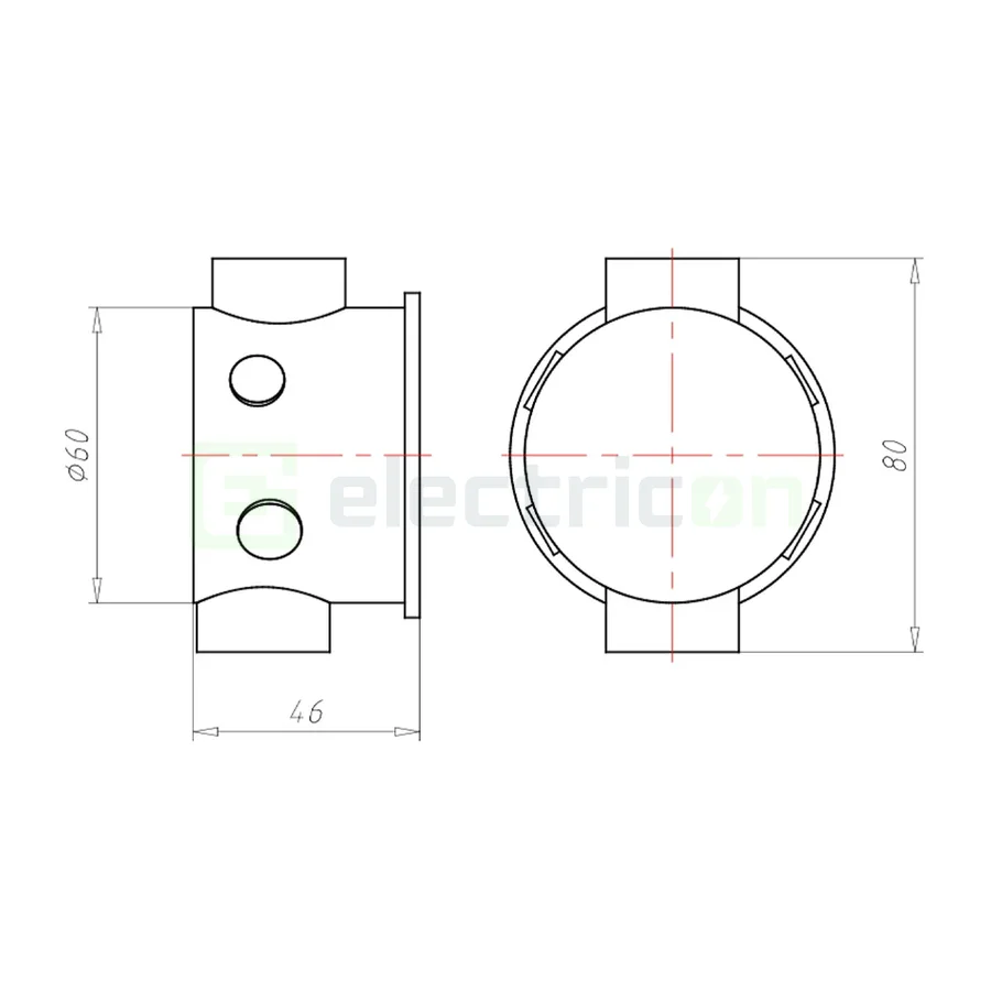 Doză aparataj, Ø60 mm, ECON 10, cu șuruburi, Kaiser, 1056-21 [4]