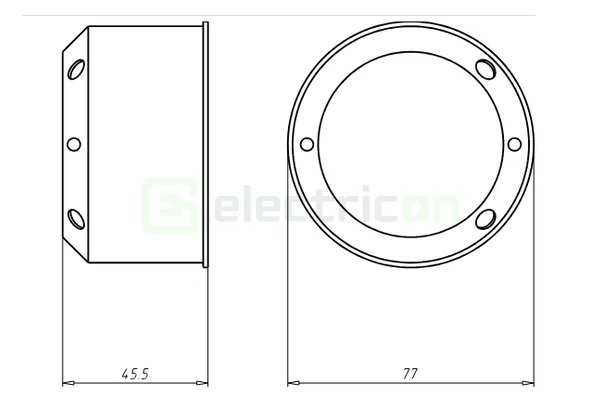 Doza protecție foc Kaiser, F30-F120, Ø74 mm, pereți lemn masiv, 9463-01 [2]