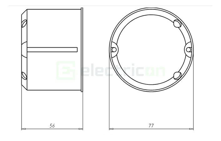 Doza protecție incendiu Kaiser PROTECT®, F30-F120, Ø74 mm, lemn, 9464-01 [2]