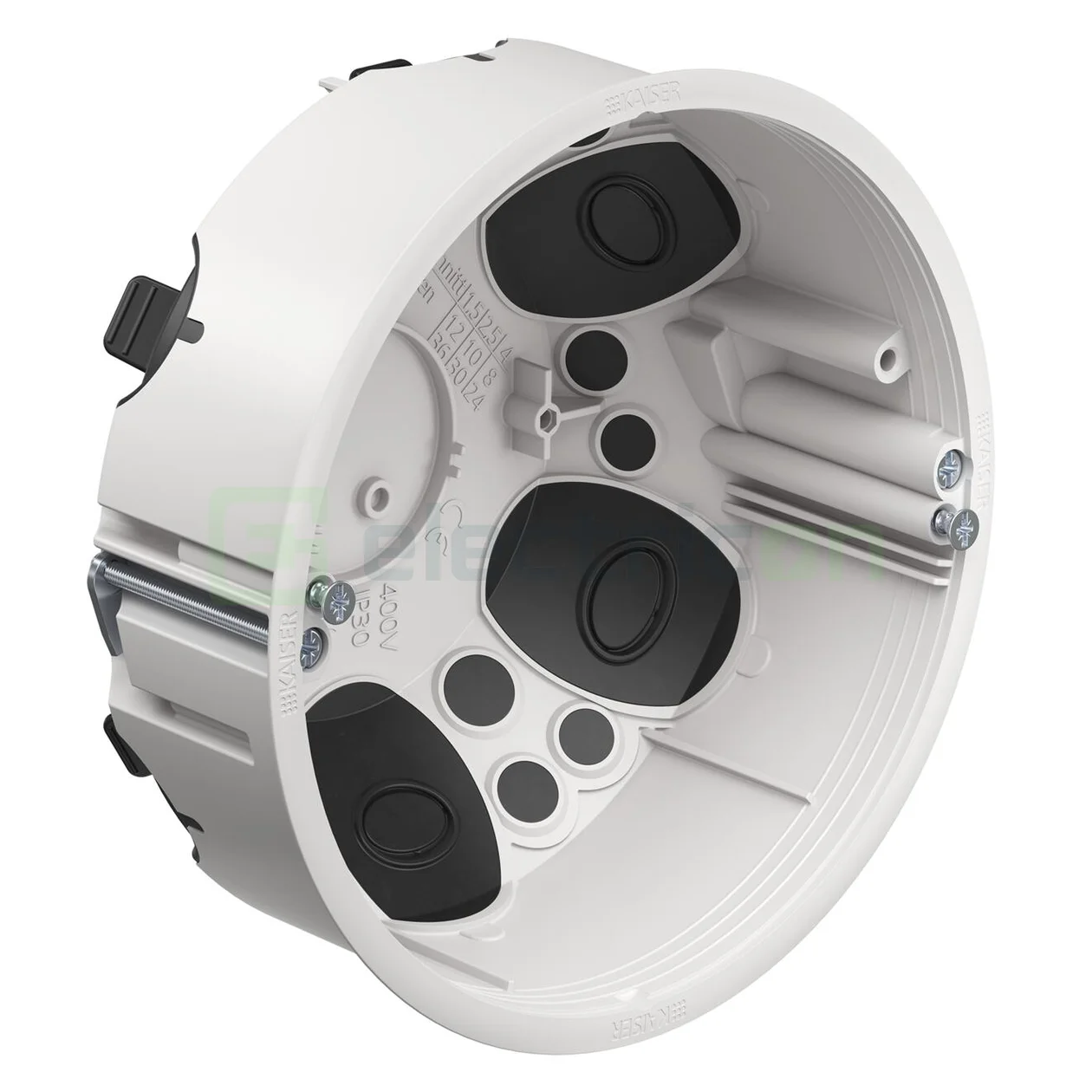 Doza simplă diametru mare Kaiser O-range ECON, Ø120 mm, cu capac, halogan-free, 9273-78 [2]