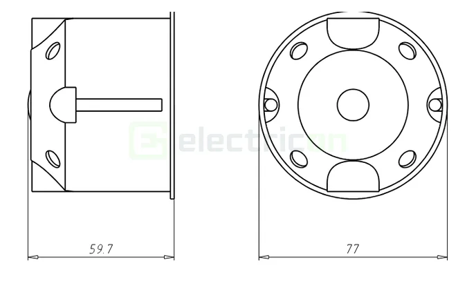 Doza protecție radiații Kaiser, Ø74 mm, plumb 3 mm, galben-negru, medical, 9074-01 [2]