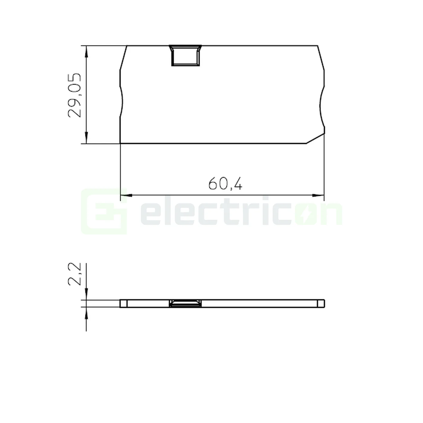 Element terminal pentru cleme sir gama PT 2,5 TWIN, gri, D-ST 2,5 TWIN, Phoenix Contact,3030488 [2]