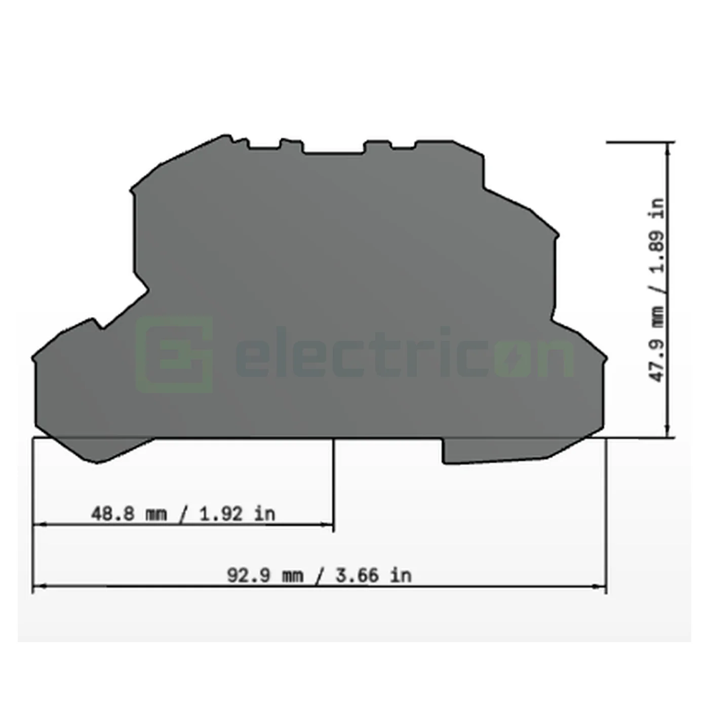Element terminal pentru cleme sir, gri, grosime 1mm, Wago, 2002-2691 [2]