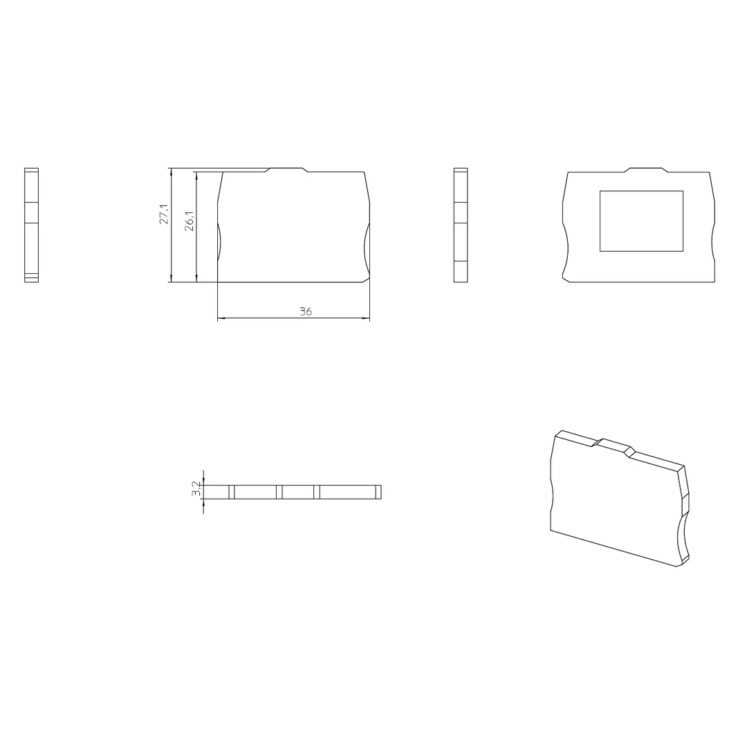 Element terminal pentru clemele șir, seria MPT, pe partea stanga, gri, DP-MPT 2,5 L, Phoenix Contact, 1075386 [3]
