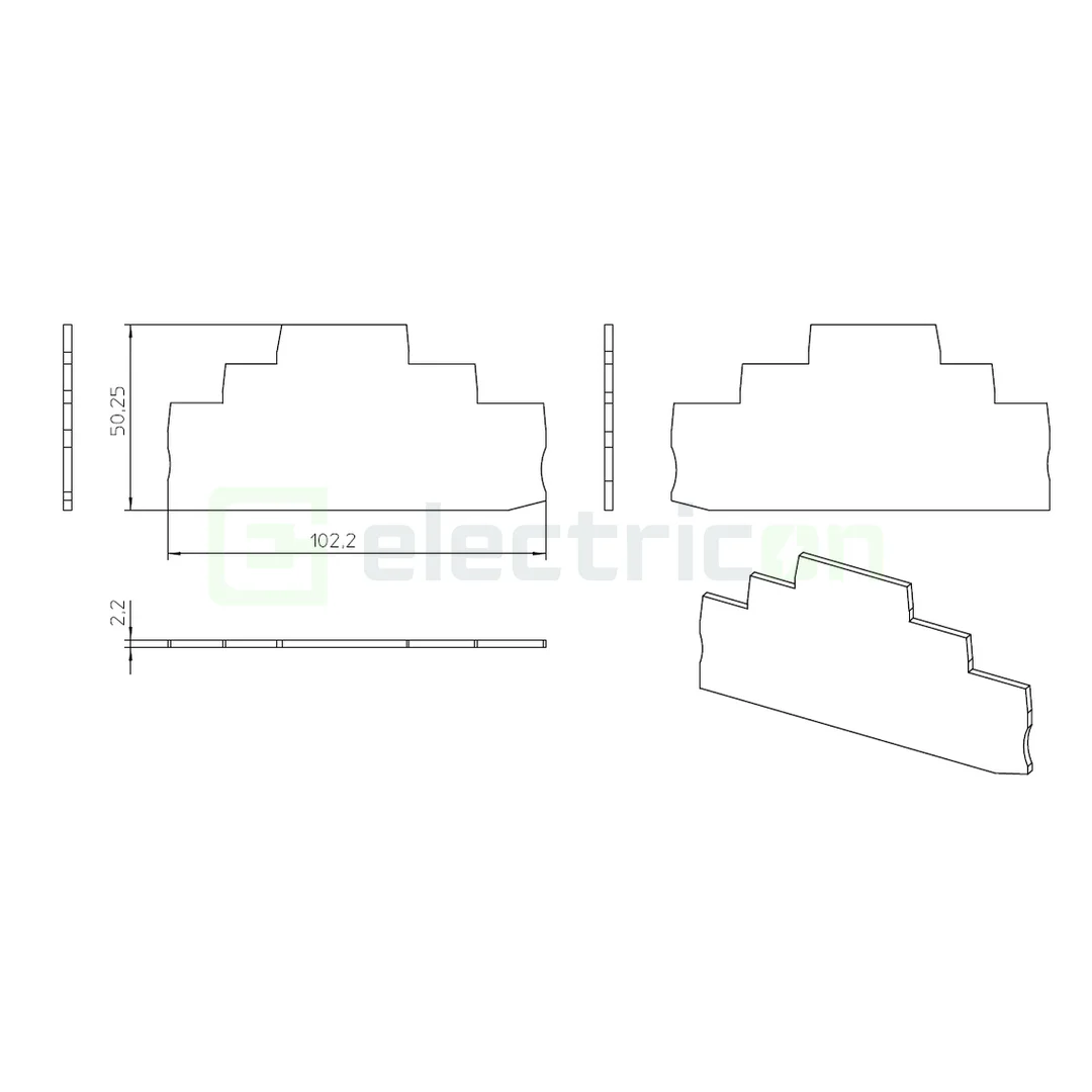 Element terminal pentru clemele șir, seria PT 2,5, gri, D-PT 2,5-3L, Phoenix Contact, 3211647 [3]