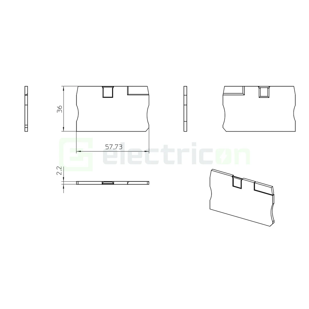 Element terminal pentru clemele șir, seria PT 6, gri, D-PT 6, Phoenix Contact, 3212044 [2]