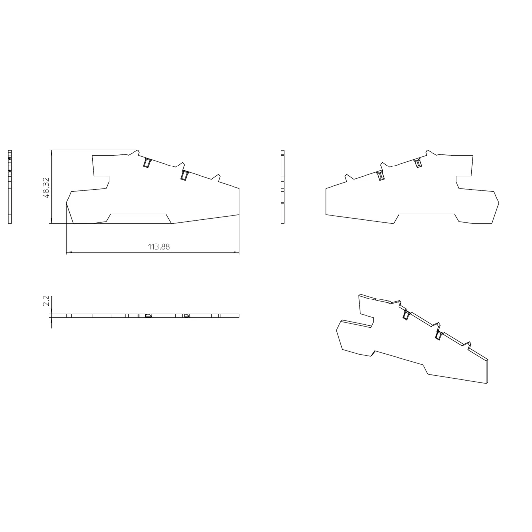 Element terminal pentru clemele șir, seria PTI, gri, D-PTI 4/3, Phoenix Contact, 3214054 [3]