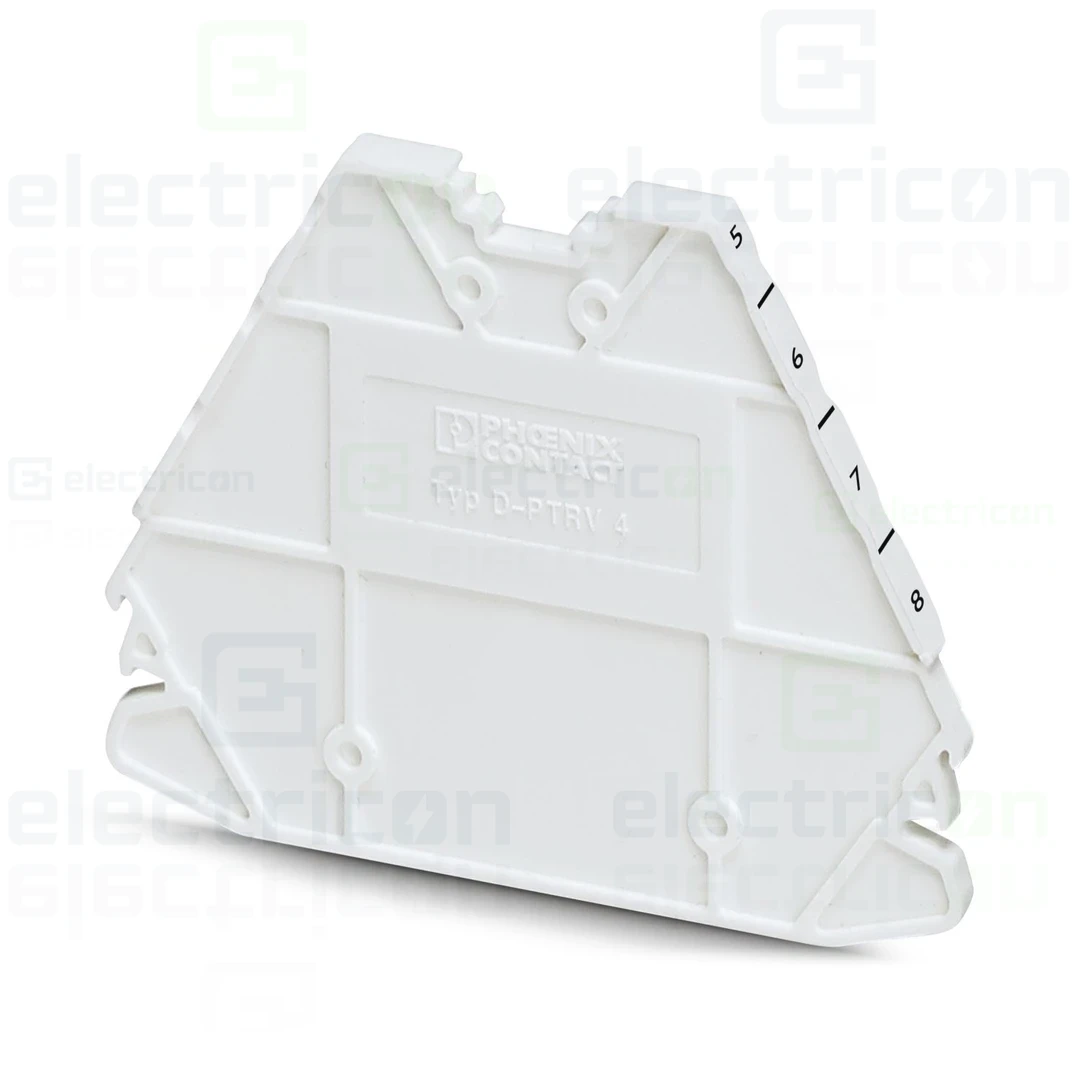 Element terminal pentru clemele șir, seria PTRV, cu 4 etaje, alb, DP-PTRV 4 WH 1-8, Phoenix Contact, 1117529 [1]
