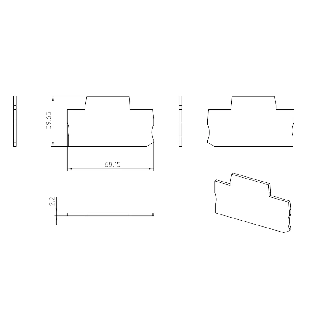 Element terminal pentru clemele șir, seria PTTB, gri, D-PTTB 2,5, Phoenix Contact, 3211634 [3]