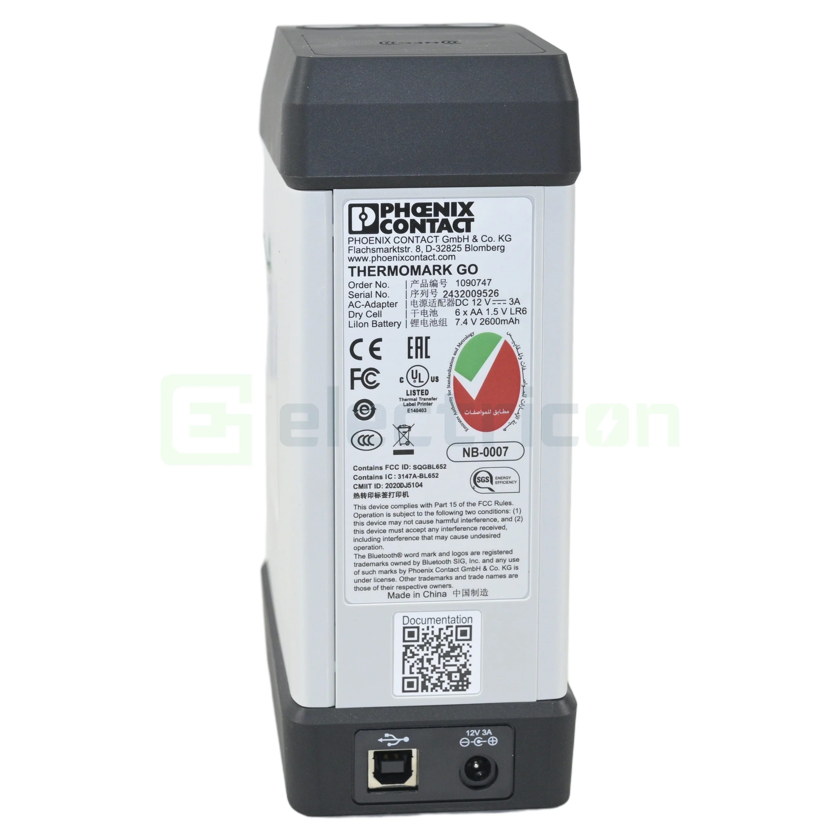 Imprimantă mobilă Phoenix Contact Thermomark GO SET 1221548, transfer termic, format cartuș, 24mm [3]