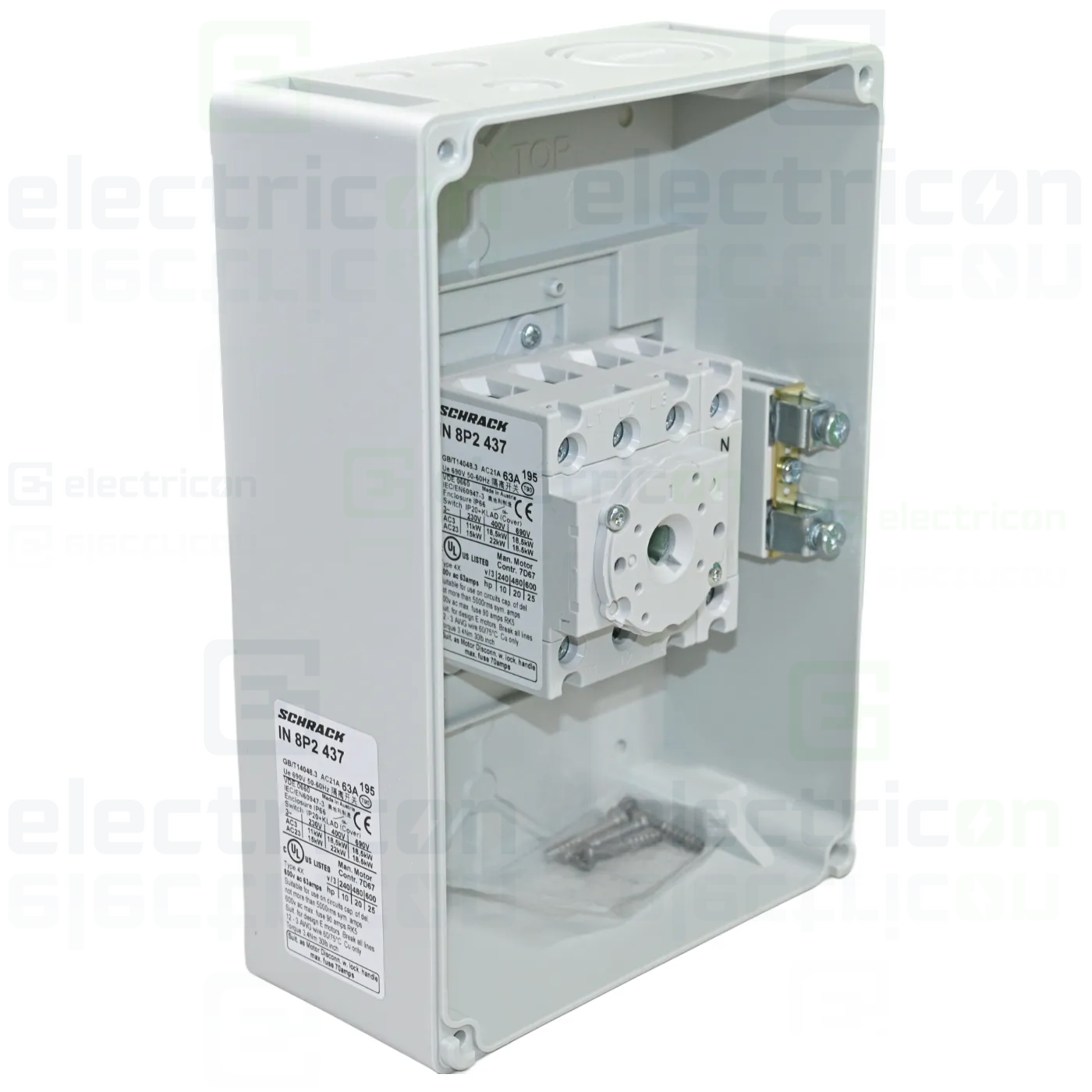 Intrerupator ON-OFF de urgenta, 4P, 63A, Schrack, IN8P2437 [5]