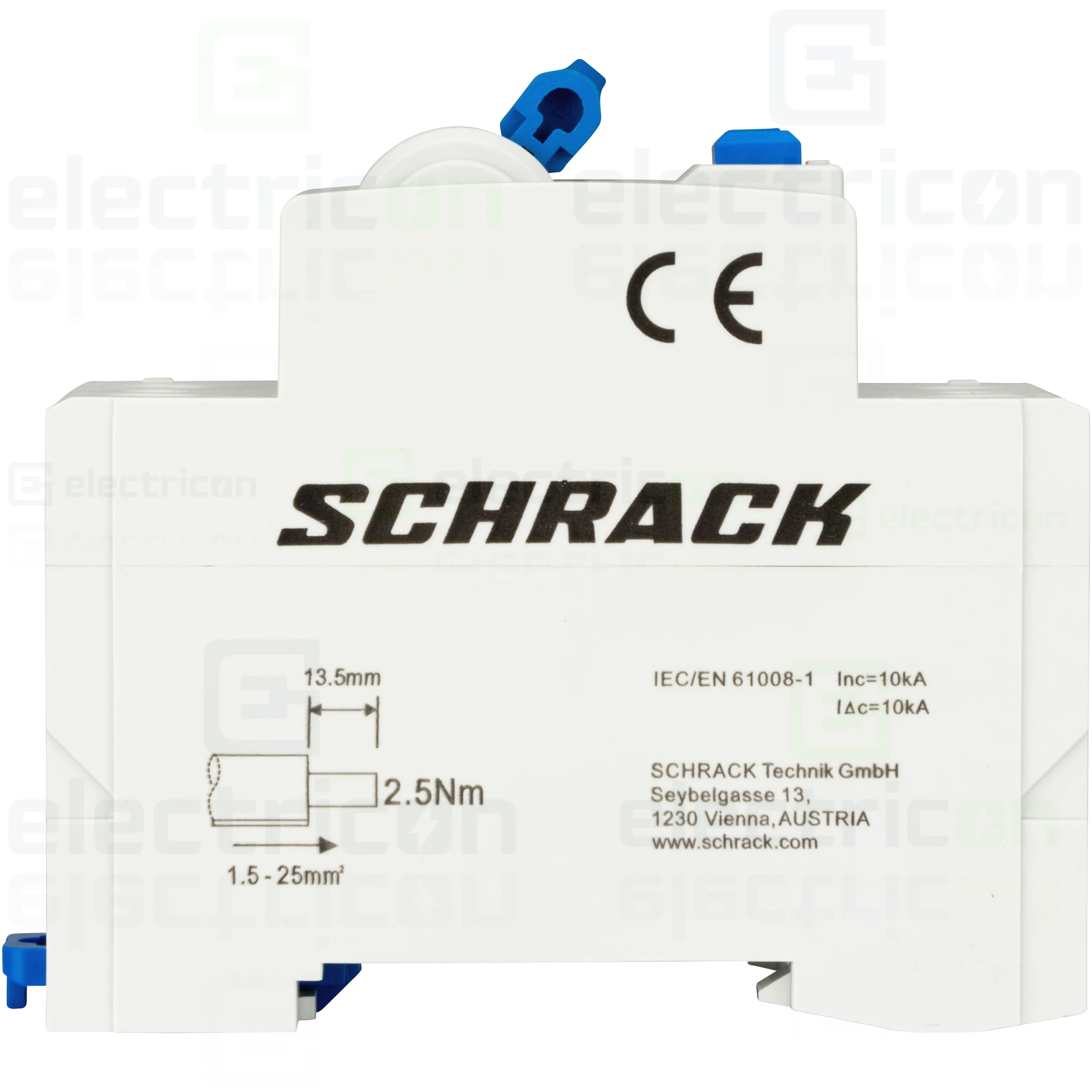 Intrerupator diferential RCCB, 2P, 100mA, 10kA, tip A, 40A, Amparo, Schrack [5]