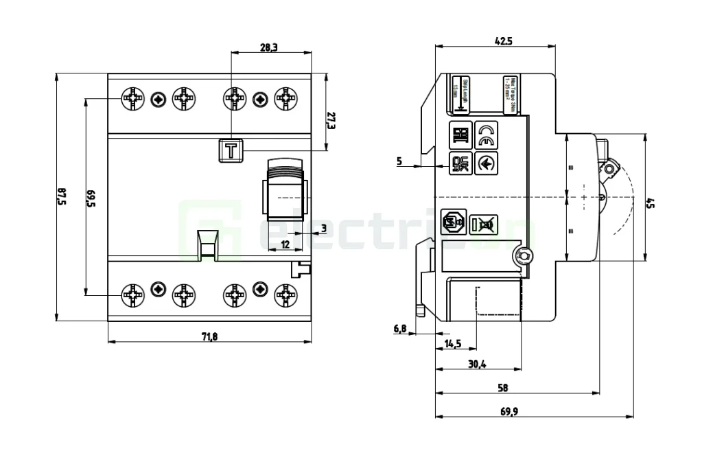 RCCB ETI 63A 3P+N 300mA tip eV stații EV [2]