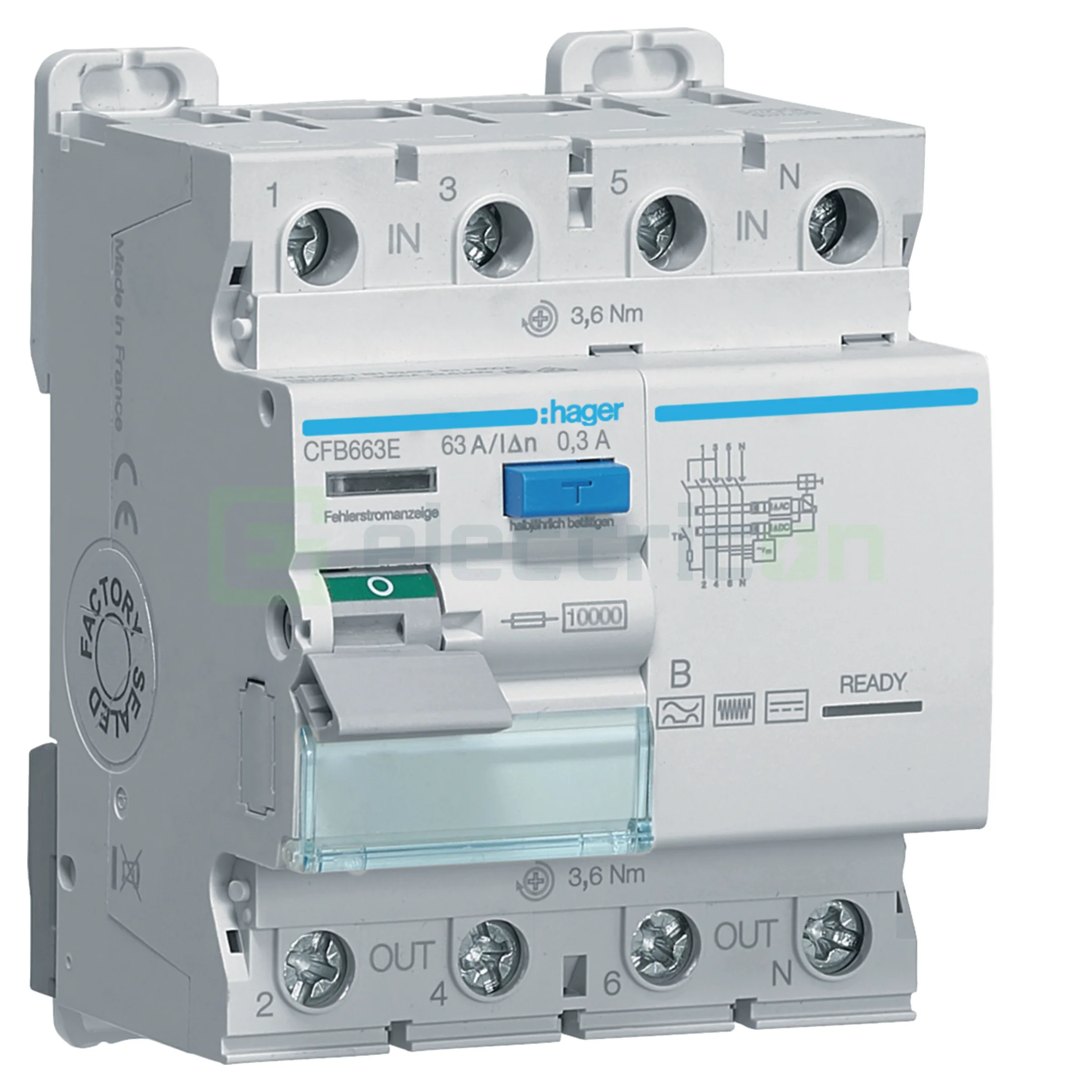 Intreruptor RCCB 63A/100mA Hager - CEB663E [1]