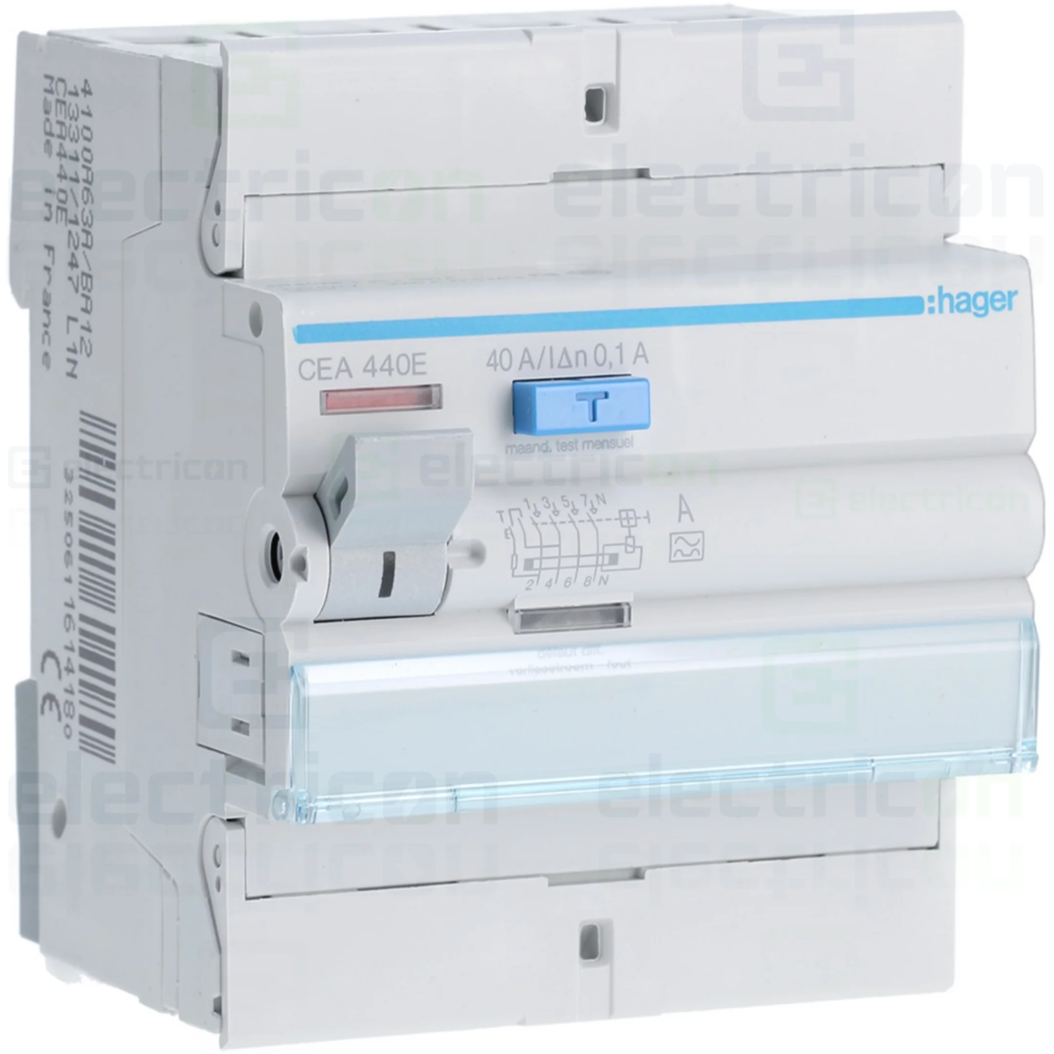Intrerupator RCCB 4P 100mA 40A tip A Hager CEA440E [1]