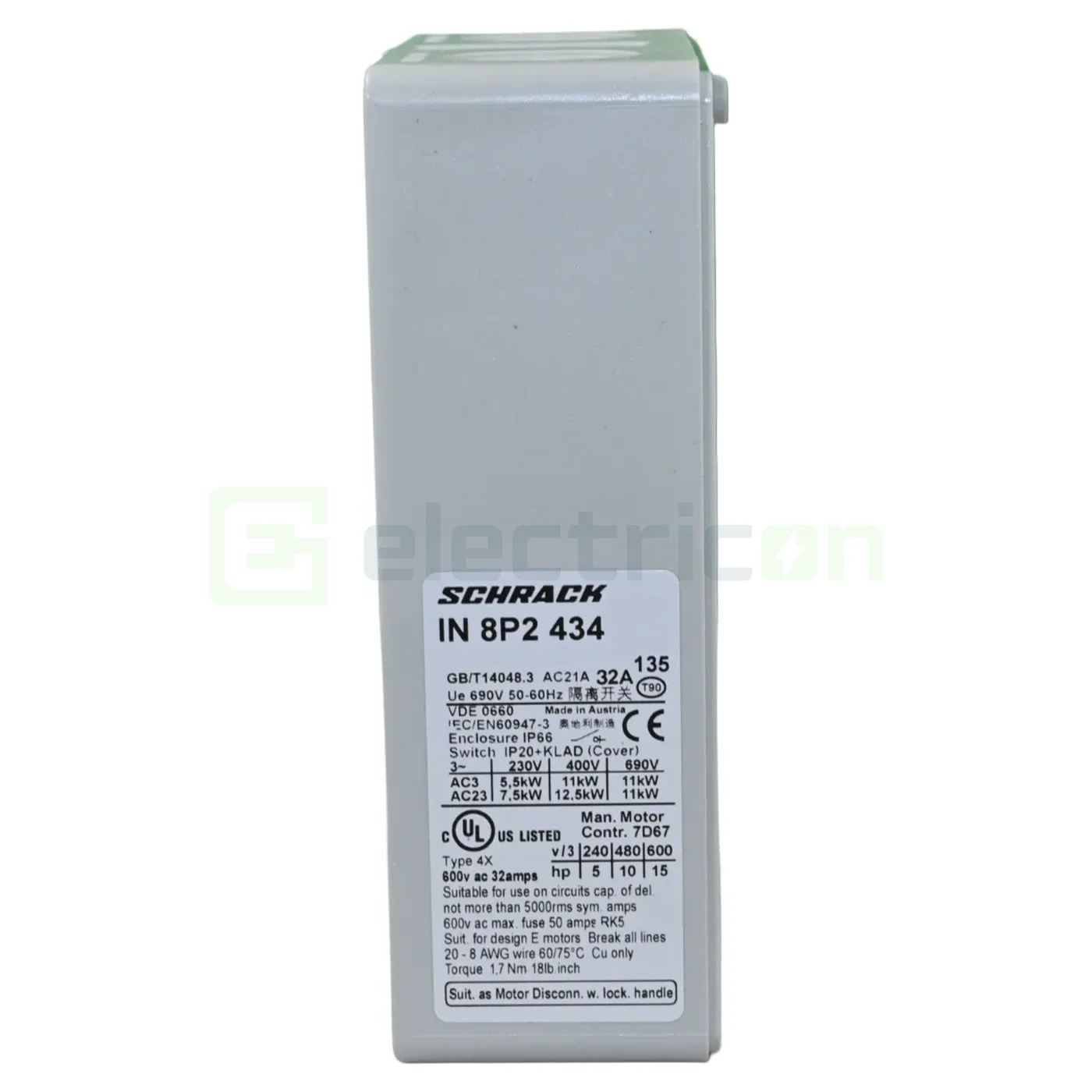 Intrerupator ON-OFF de urgenta, 4P, 32A, Schrack, IN8P2434 [3]