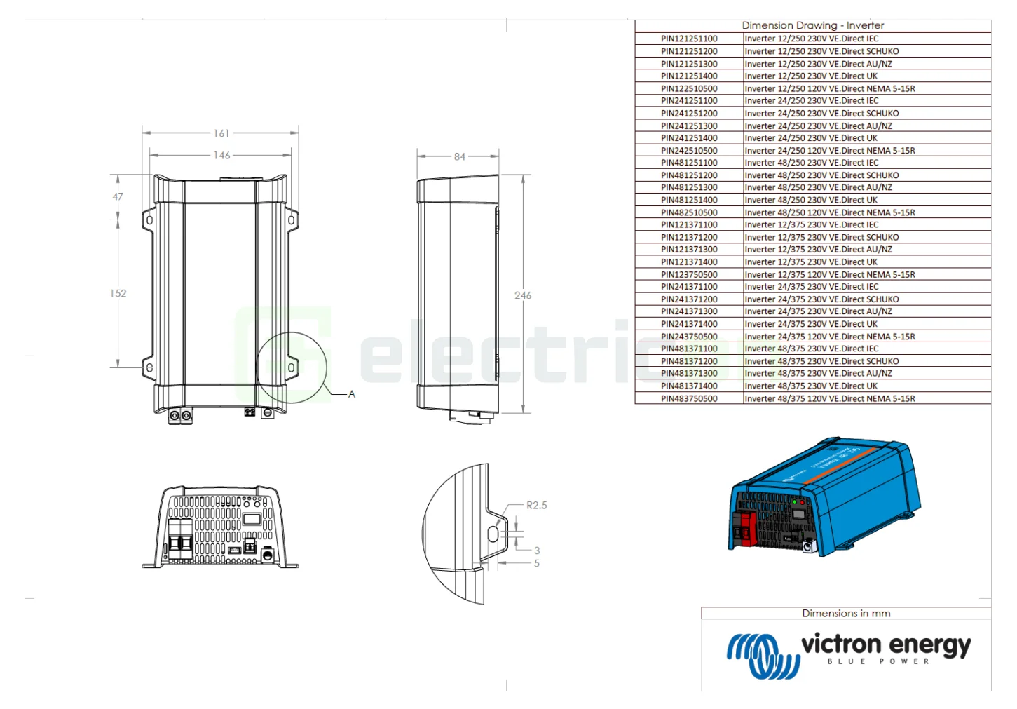 Invertor   Inverter 24V 250VA Victron Energy Phoenix 24 250 VE.Direct Schuko [4]
