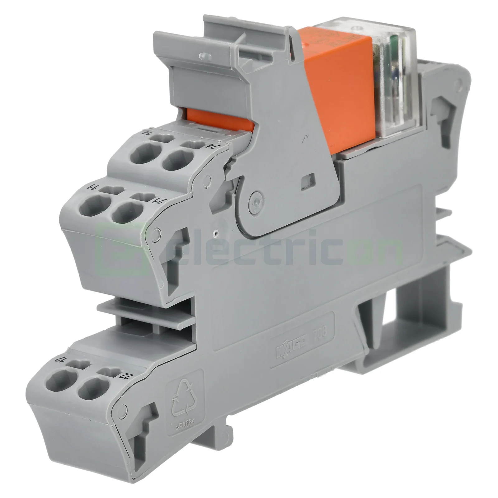 Releu modul Wago 788-312 24V 2 contacte DPDT indicator roșu [3]