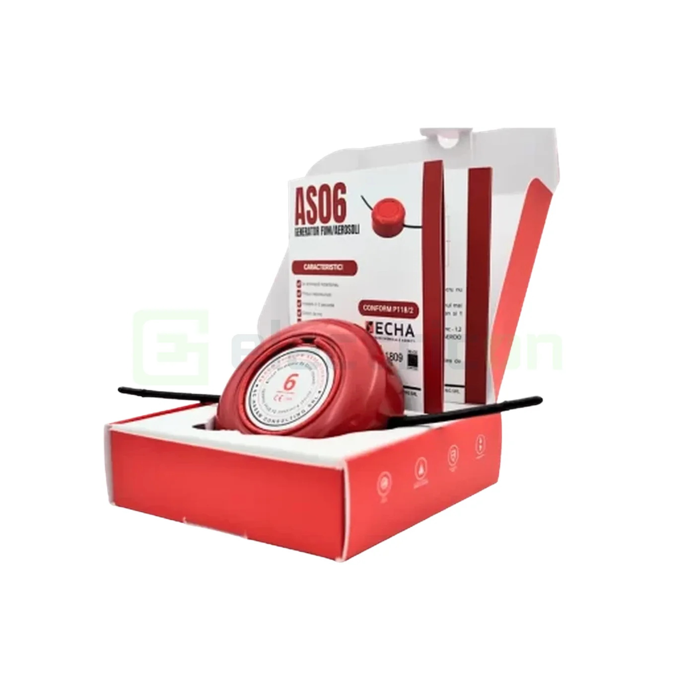 Pastila stingere incediu pentru tablou electric cu aerosoli , capacitatea de stingere 0.6 mc, pornire la contact cu flacara, Aeroo Shield 6, AS06 [6]