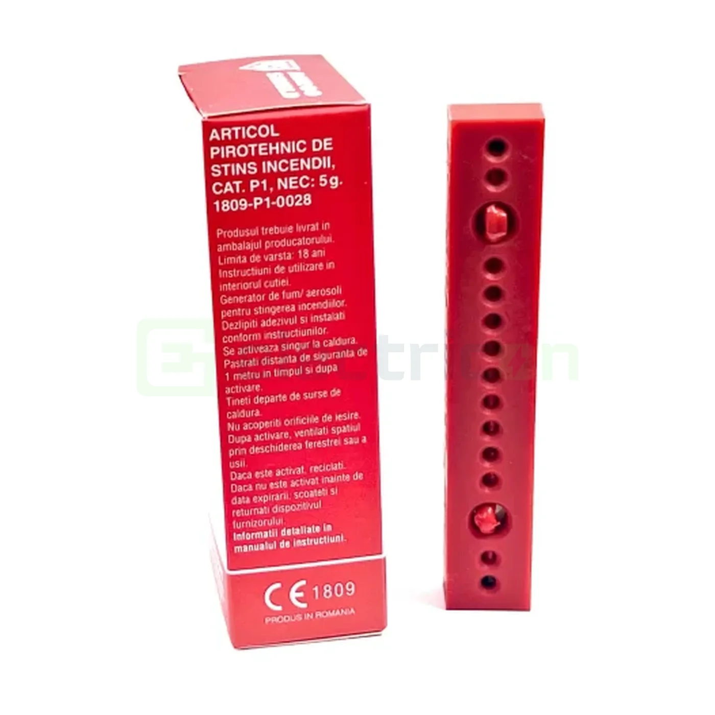 Pastila stingere incediu pentru tablouri electrice cu aerosoli , capacitatea de stingere 0.1 mc, pornire la contact cu flacara, Aeroo Shield 1, AS01 [3]