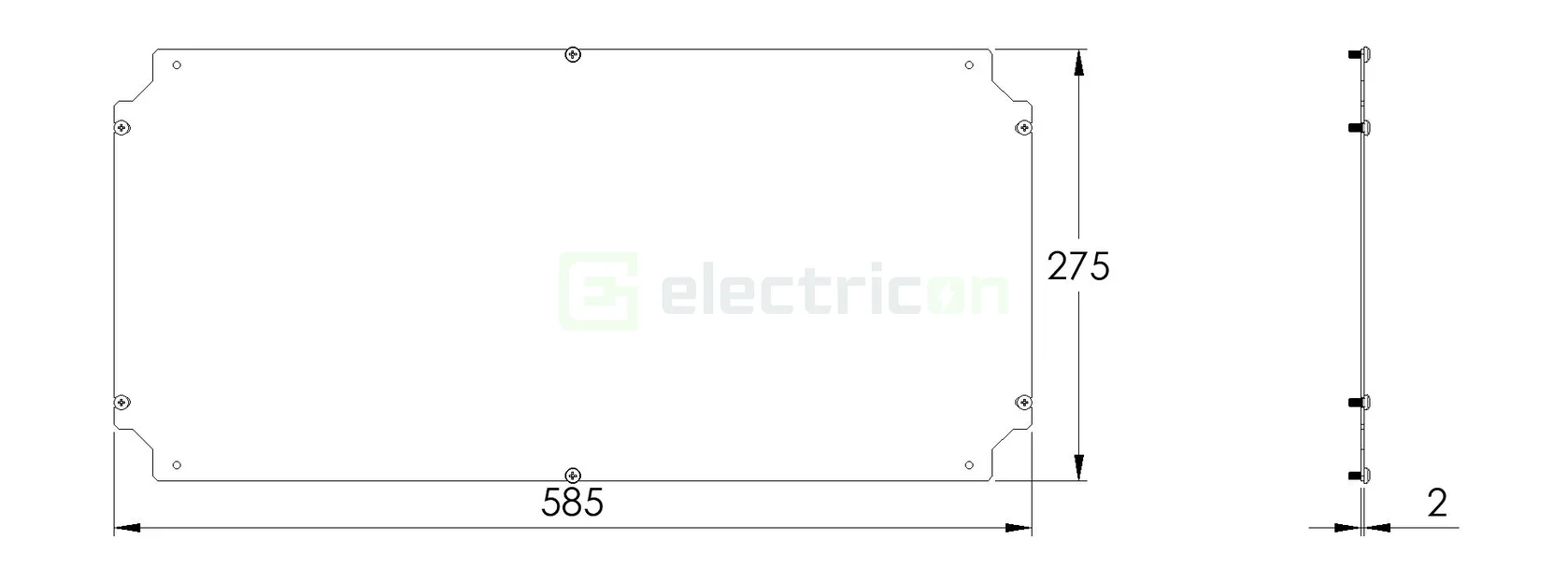 Placă montaj Schrack 300×600 mm – model WKAMP3060 [2]