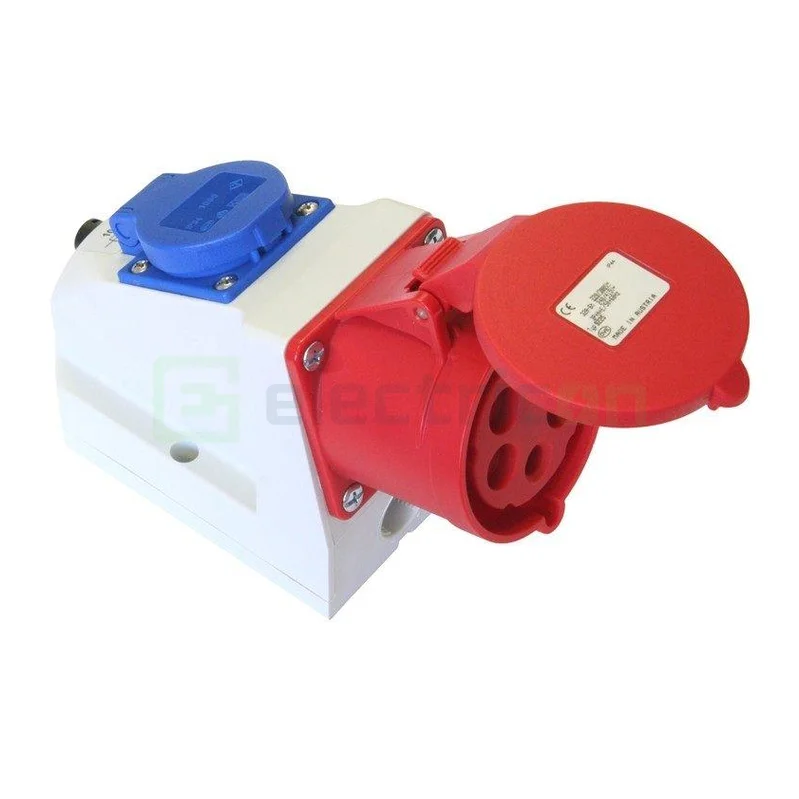 Priză Industrială Combinată 32A 400V CEE+Schuko Schrack [5]