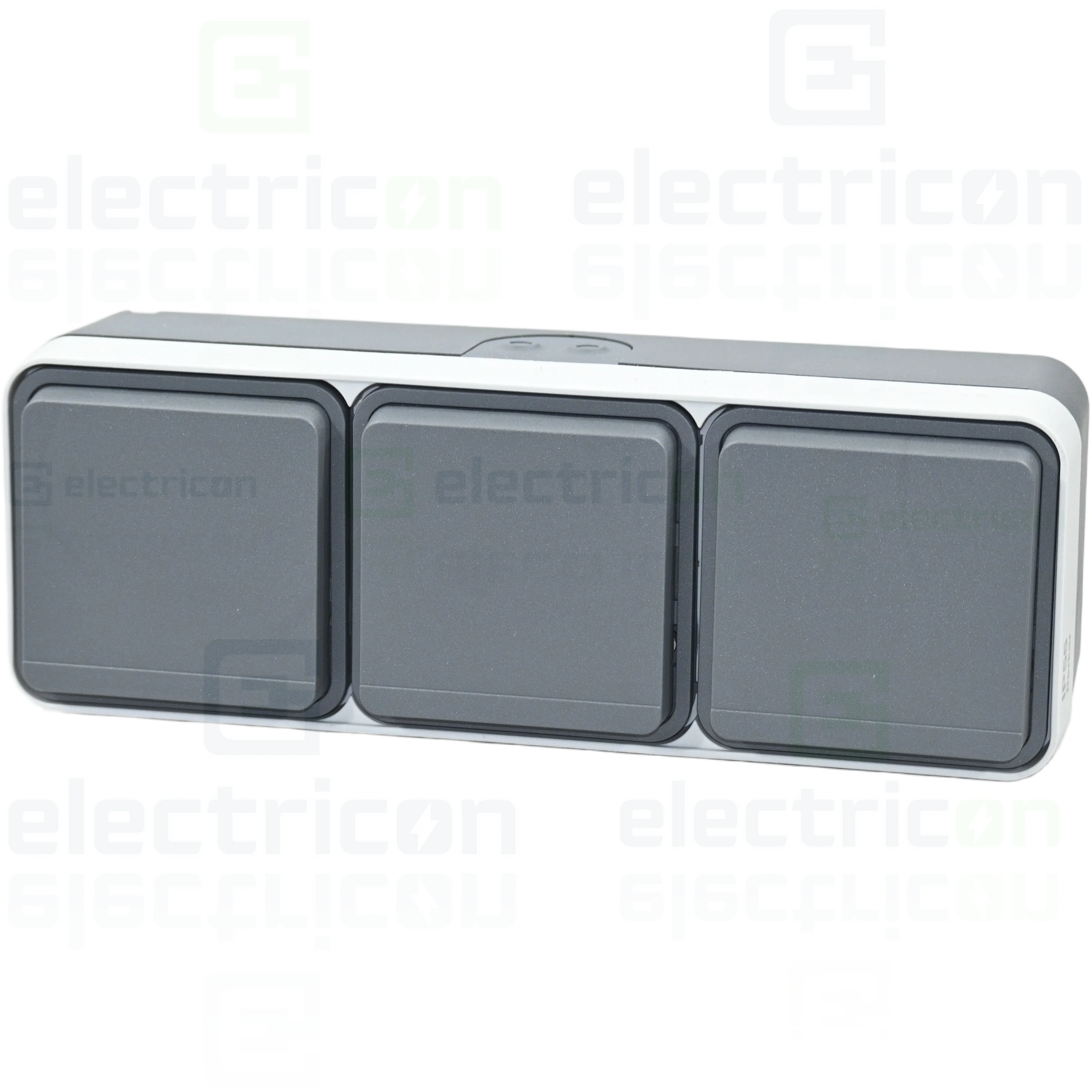 Priză triplă aparentă etanșă Berker W.1 gri [1]