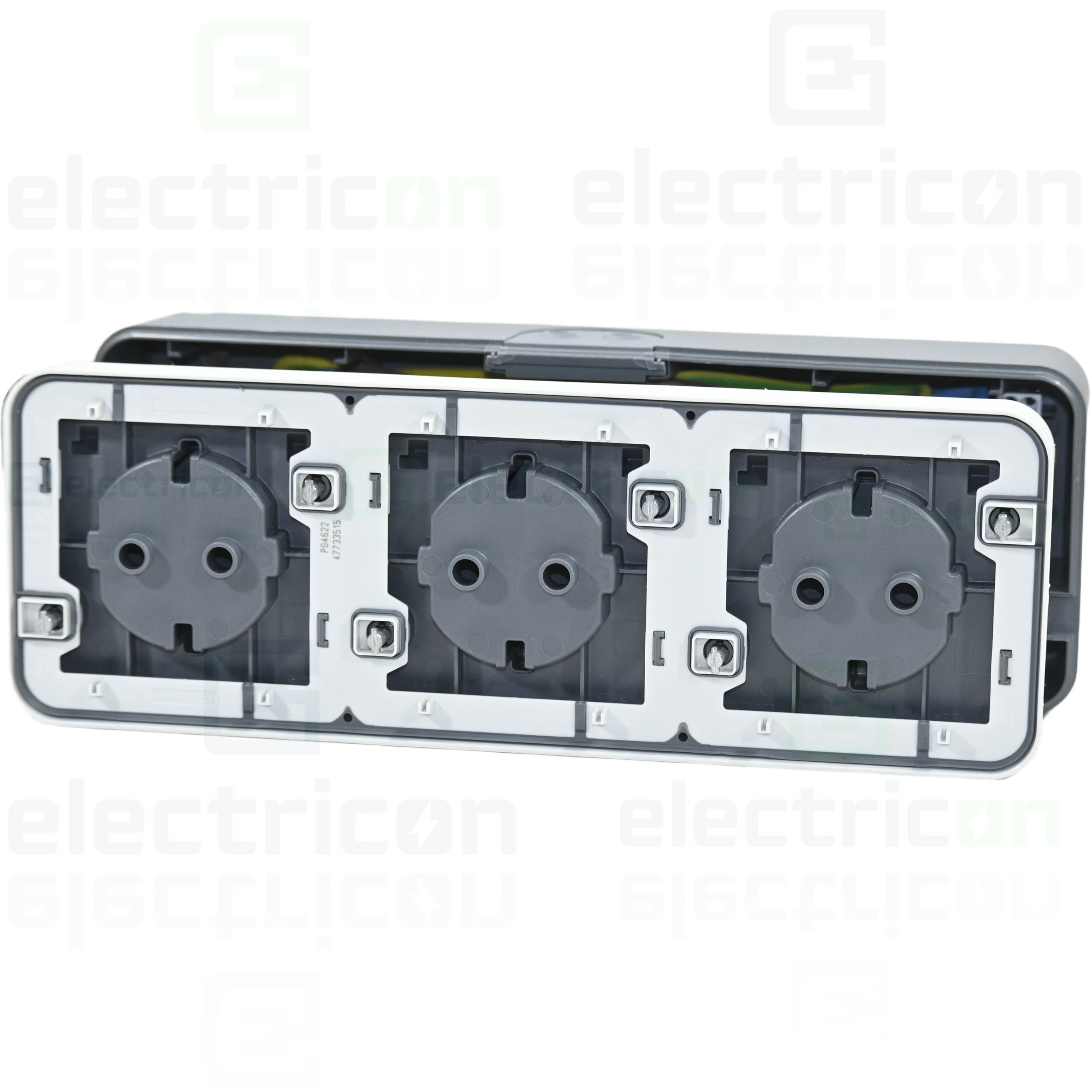 Priză triplă aparentă etanșă Berker W.1 gri [4]