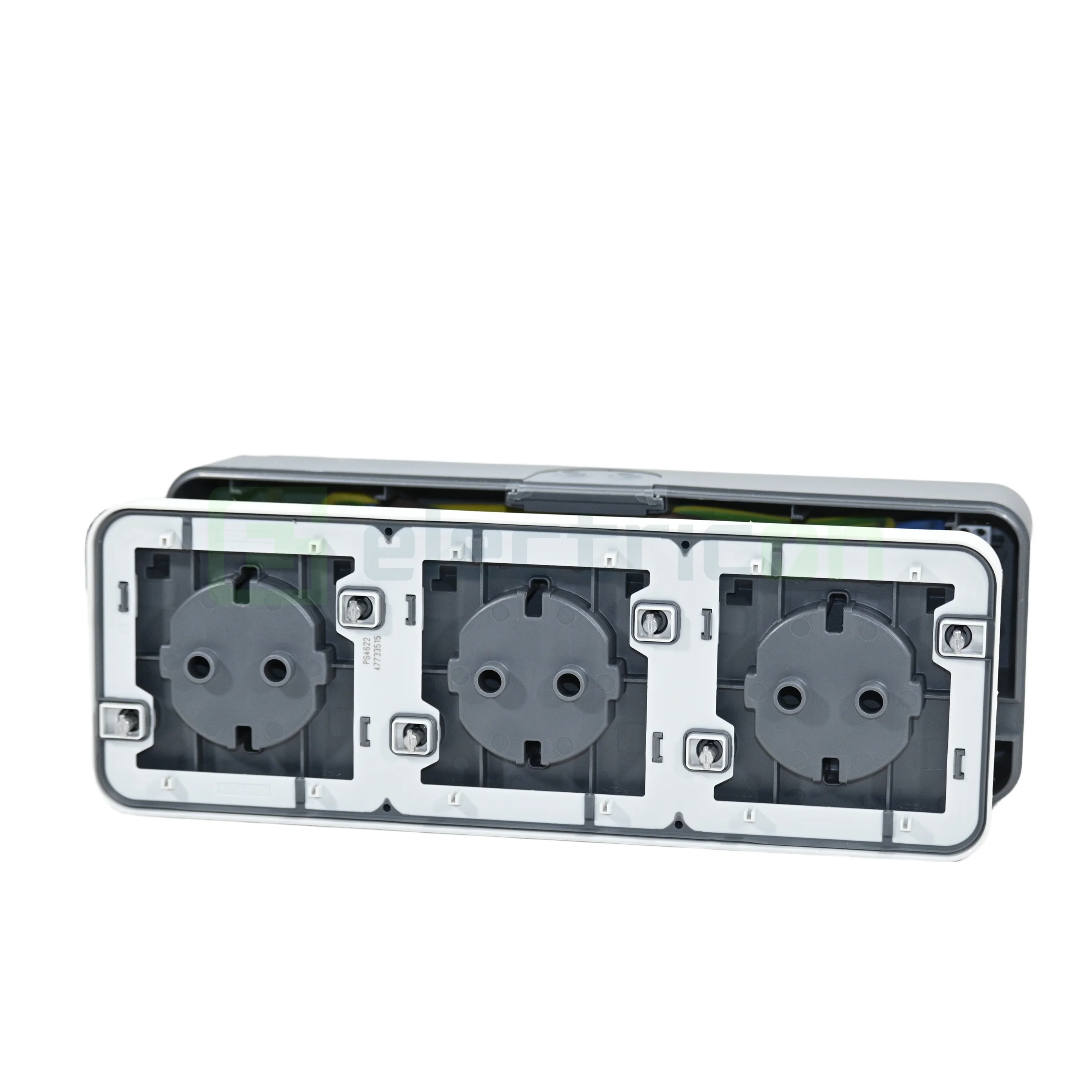 Priză triplă aparentă etanșă Berker W.1 gri [2]