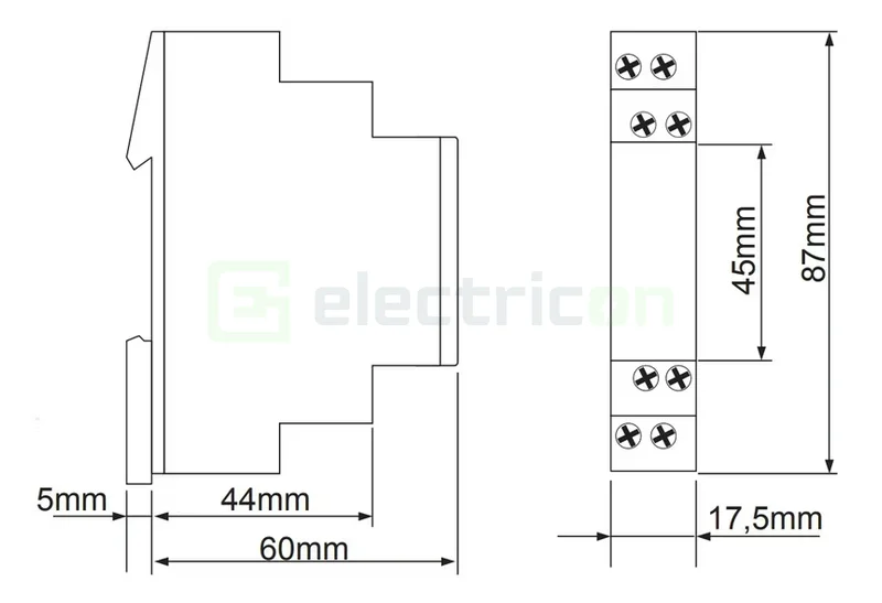Releu control monitorizare curent Hager EUC100 (1P+N, 1 contact comutare) [4]