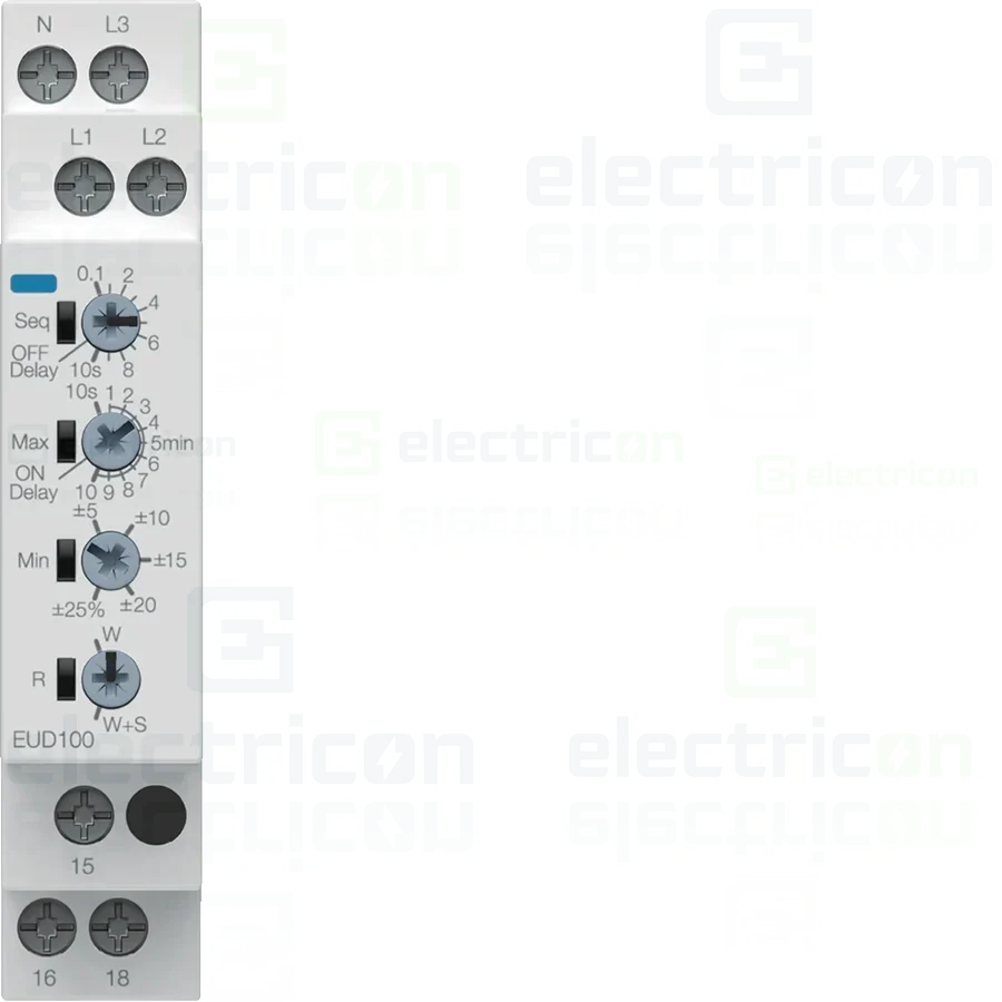 Releu de control, monitorizare mono și trifazat (1P+N, 3P+N) cu montare pe șină DIN, 1W, Hager, EUD100 [3]
