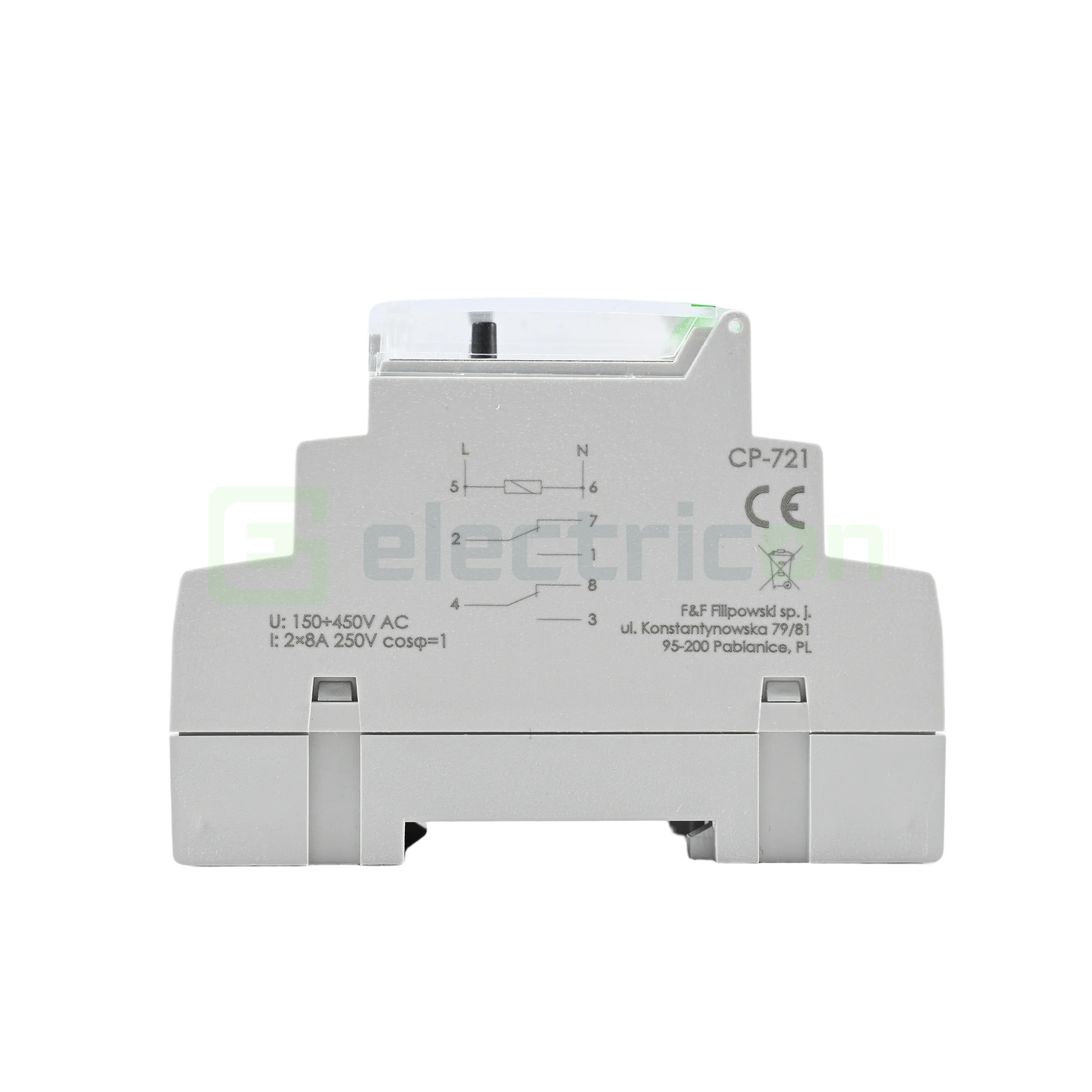 Releu tensiune monofazat 2x8A display CP-721 F&F [4]