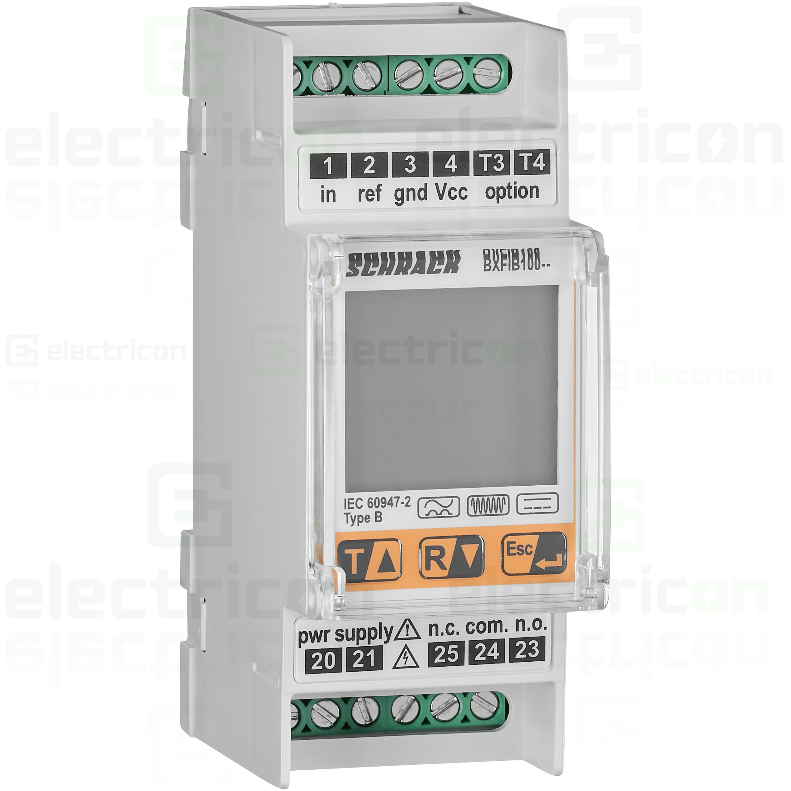 Releu diferențial Schrack BXFIB100, tip A, LCD, 30mA-3A, avansat [1]