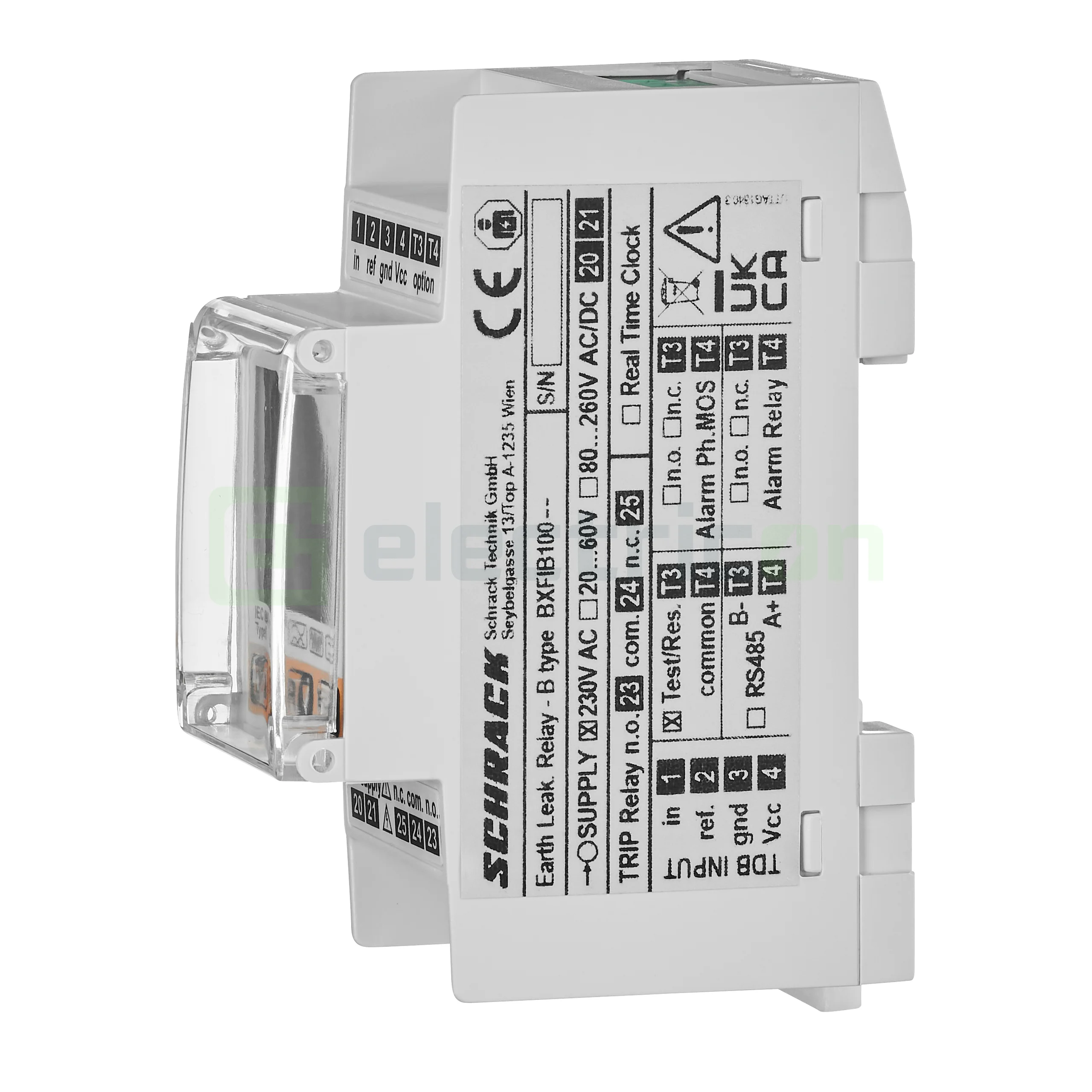 Releu diferențial Schrack BXFIB100, tip A, LCD, 30mA-3A, avansat [4]