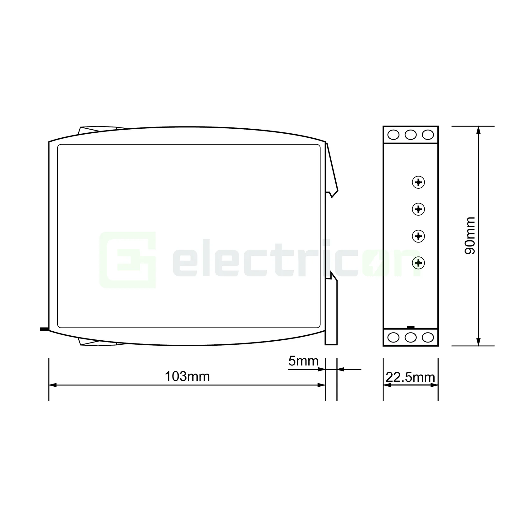 Releu monitorizare pentru tensiune monofazat,, 5A, 2CC, 240V AC/DC, Schrack,  UR6U1052 [2]