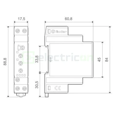 Releu monitorizare pentru tensiune monofazată,reglabil, 1C, 10A, 250V, 2.5kVA, Finder,70.11.8.230.2022 [5]