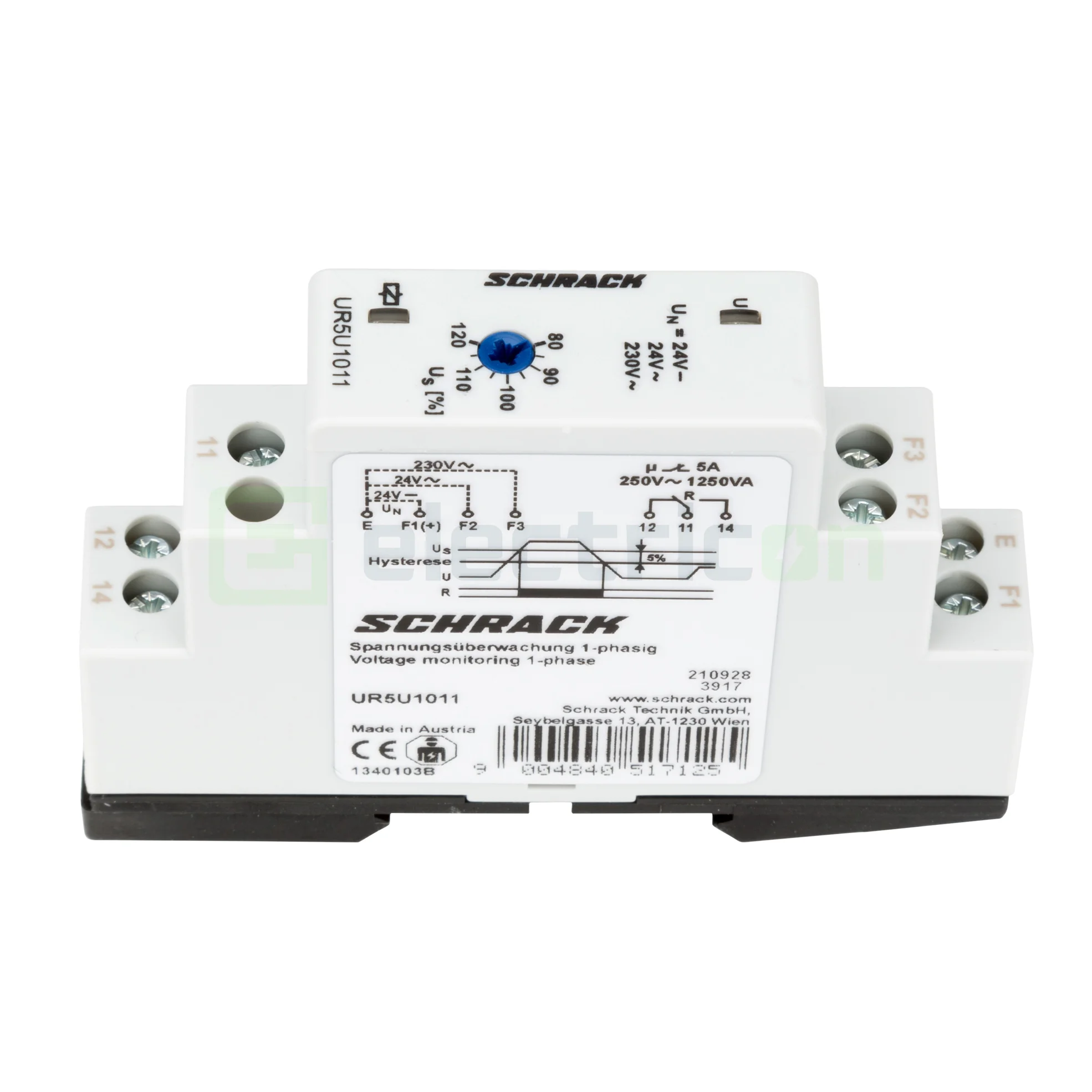 Releu monitorizare sistem monofazat, 240VAC/DC sau 230VAC, 5A, 1M, 1CC, Schrack,  UR5U1011 [4]