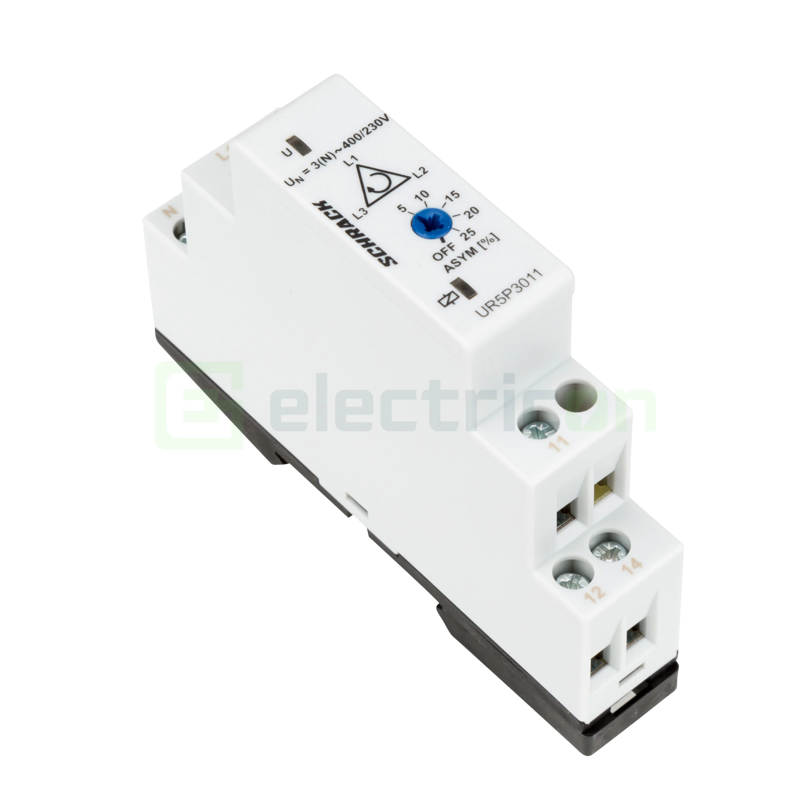 Releu monitorizare sistem trifazat, 400/230V, 5A, 1M, 1CC, Schrack, URP5P3011 [9]