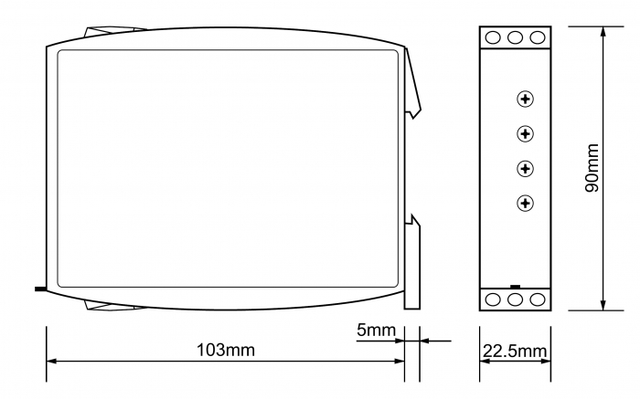 Releu monitorizare pentru tensiune monofazat,, 5A, 2CC, 240V AC/DC, Schrack,  UR6U1052 [3]
