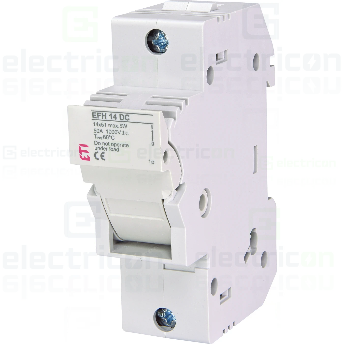 Separator fuzibil (soclu) fotovoltaic, pentru CH14x51, maxim 50A, 1P, EFH 14 DC 1p,  ETI, 002560201 [1]