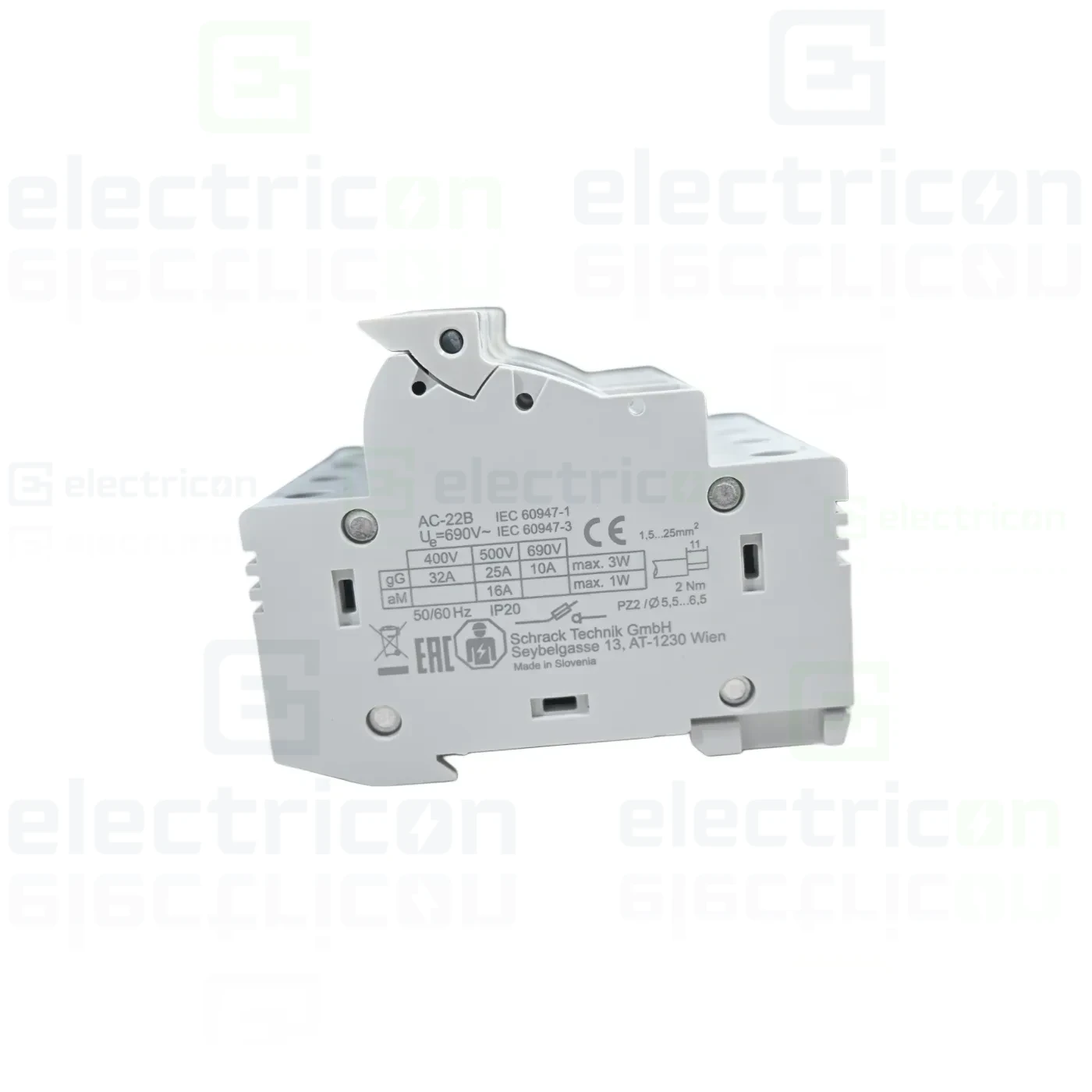 Separator fuzibil (soclu), pentru CH 10x38, maxim 32A, 3P+N,  Schrack, IS506105 [2]